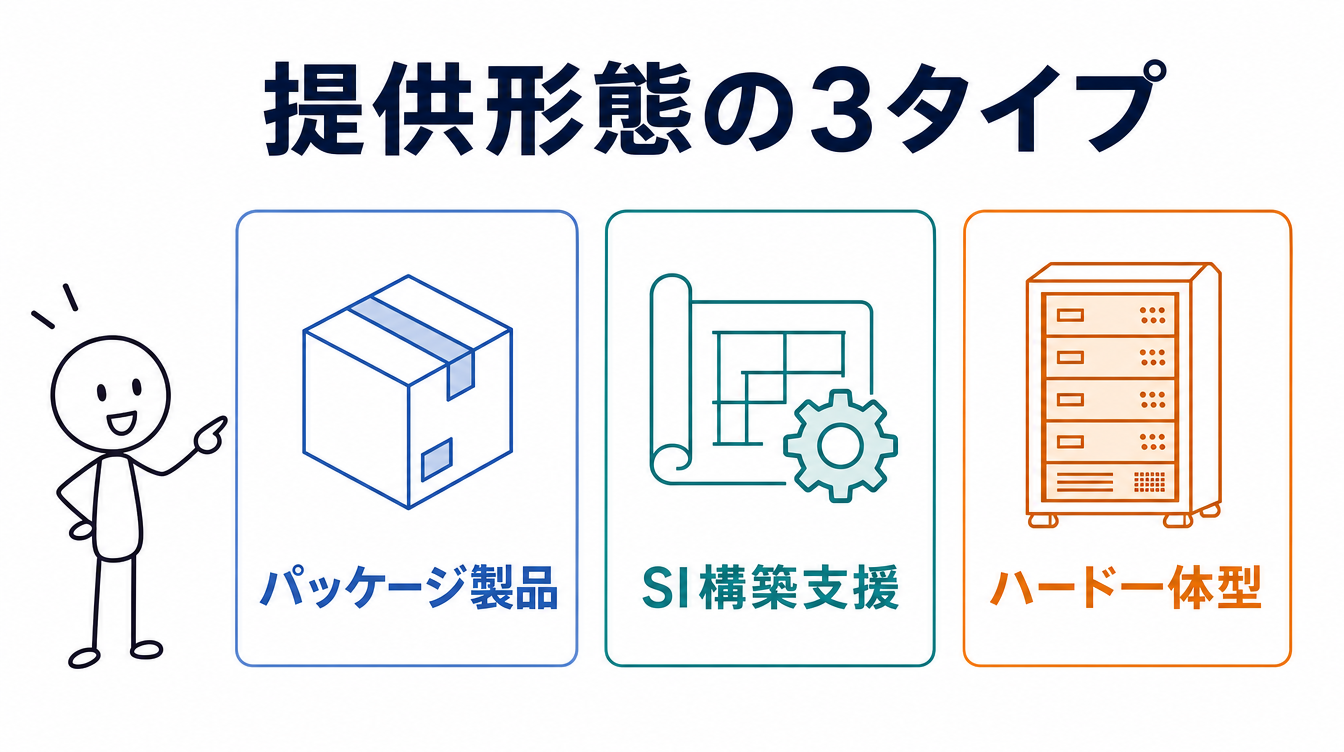 ローカルLLM導入支援12社｜提供形態3タイプの図解